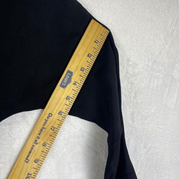 VTG 1950's Maggi Stover Black Ruched Dolman Sleeve Midi Dress Women Size Petite - Picture 7 of 8